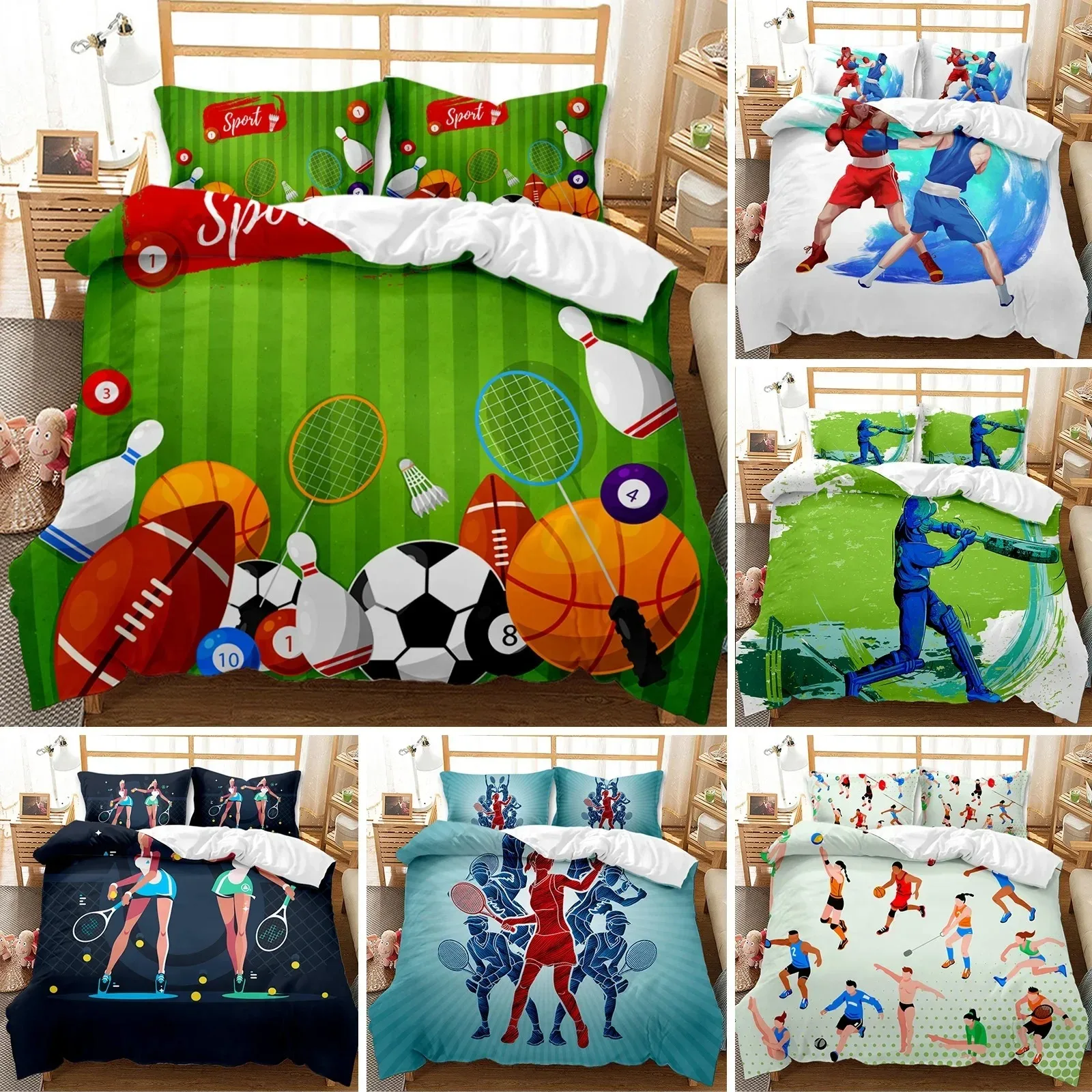 Sports Duvet Cover Set Taekwon - Badminton Queen review and price